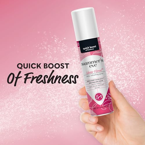 Summer's Eve Sheer Floral Daily Refreshing Feminine Spray, 2 oz, 3 Pack