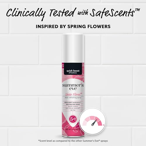 Summer's Eve Sheer Floral Daily Refreshing Feminine Spray, 2 oz, 3 Pack