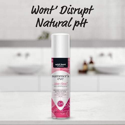 Summer's Eve Sheer Floral Daily Refreshing Feminine Spray, 2 oz, 3 Pack