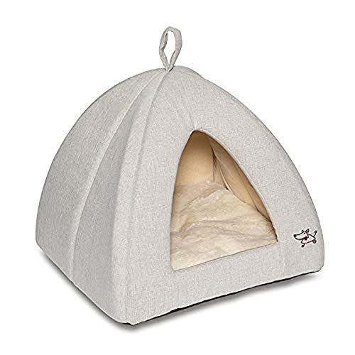 Pet Tent - Soft Bed for Dog and Cat by Best Pet Supplies - Tan, 18" x 18" x H:16"