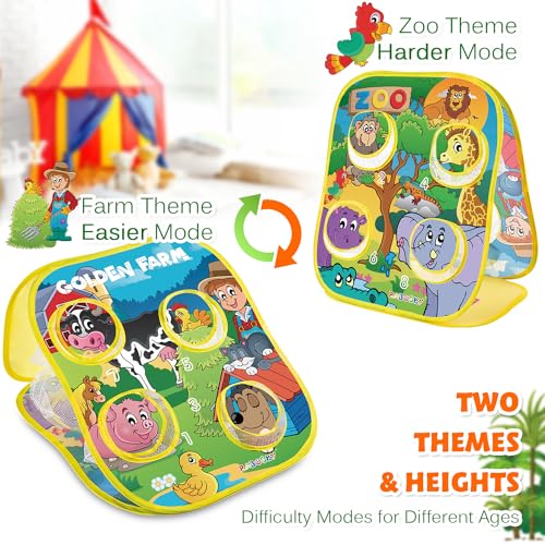 RaboSky 2 3 4 5 Year Old Boy Girl Birthday Gift, Farm Animals Toys for Toddlers 1-3-5, Bean Bag Toss Party Games, Toddler Sport Outdoor Play Toys Backyard Games Kids Activities