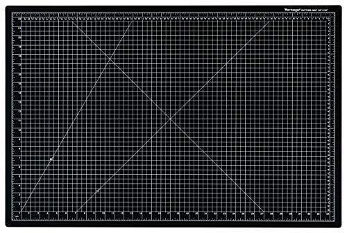 Dahle Vantage 10673 Self-Healing Cutting Mat, 24"x36", 1/2" Grid, 5 Layers for Max Healing, Perfect for Crafts & Sewing, Black