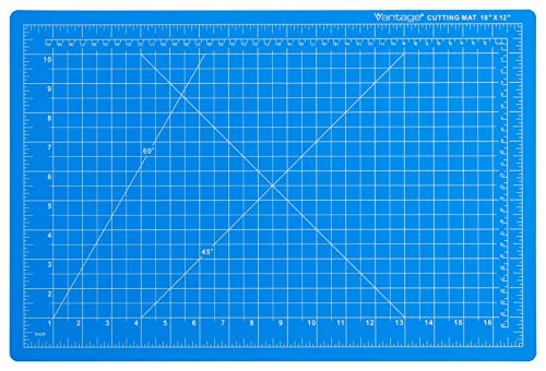 Dahle Vantage 10691 Self-Healing Cutting Mat, 12"x18", 1/2" Grid, 5 Layers for Max Healing, Perfect for Crafts & Sewing, Blue