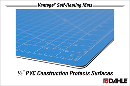 Dahle Vantage 10691 Self-Healing Cutting Mat, 12"x18", 1/2" Grid, 5 Layers for Max Healing, Perfect for Crafts & Sewing, Blue