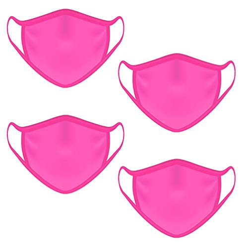 Contraband Sports 13019 Sport Face Cover / Sport Mask - Nylon/Spandex Washable & Breathable - 6 Colors - (SOLD AS A SET) (Pink 4pk, OSFA)