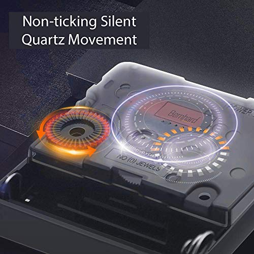 Large Black Wall Clock: Silent, Non-Ticking, Quartz
