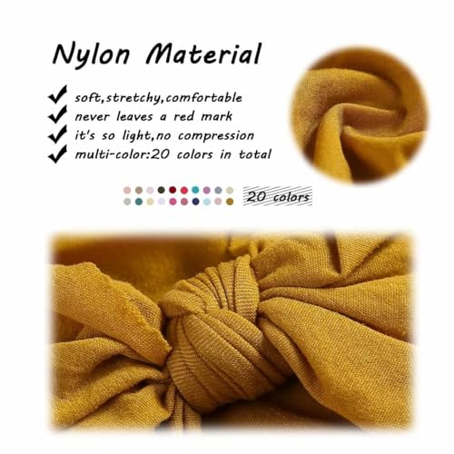Mookiraer Baby Girl Nylon Headbands Newborn Infant Toddler Hairbands and Bows Child Hair Accessories