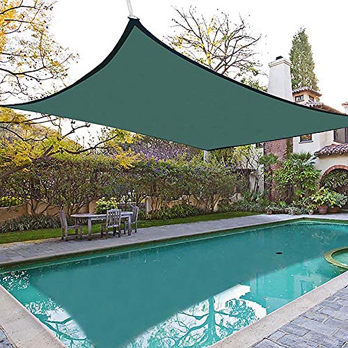 Yescom 18x18' Square Sun Shade Sail Patio Deck Beach Garden Outdoor Canopy Cover Uv Blocking (Green)