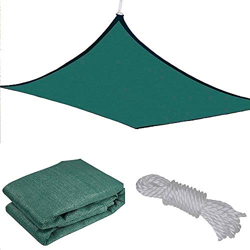Yescom 18x18' Square Sun Shade Sail Patio Deck Beach Garden Outdoor Canopy Cover Uv Blocking (Green)