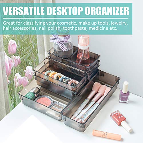 Clear Plastic Drawer Organizer, 16PCS, Customize Layout