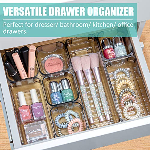 Clear Plastic Drawer Organizer, 16PCS, Customize Layout