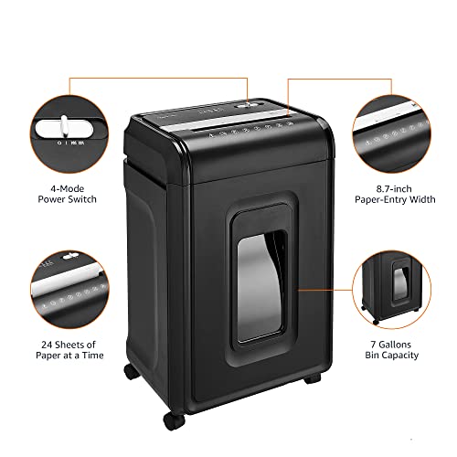 Amazon Basics Home Office Shredder: Cross Cut 24 Sheets