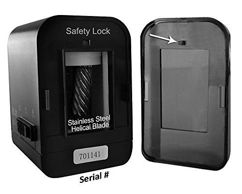 OfficeGoods Electric & Battery Operated Pencil Sharpener - for Colored Pencils, Artists, Office, School & Home - Compact Reliable Fast - Sharpens Evenly Every Time for The Perfect Point (Black)