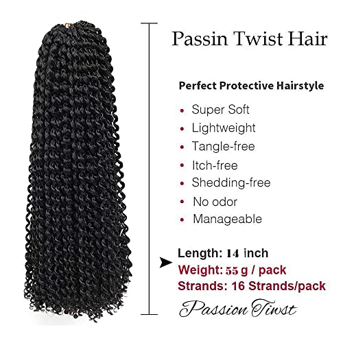 8 Packs Passion Twist Hair 18 Inch Passion Twist Crochet Hair Ombre Water Wave Crochet Braiding Hair Extensions