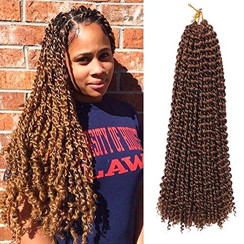 8 Packs Passion Twist Hair 18 Inch Passion Twist Crochet Hair For Black Women Water Wave Crochet Braiding Hair Extensions (30#)