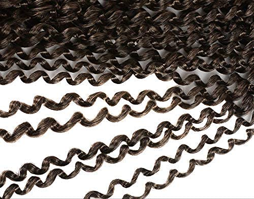 8 Packs Passion Twist Hair 18 Inch Passion Twist Crochet Hair For Black Women Water Wave Crochet Braiding Hair Extensions (4#)