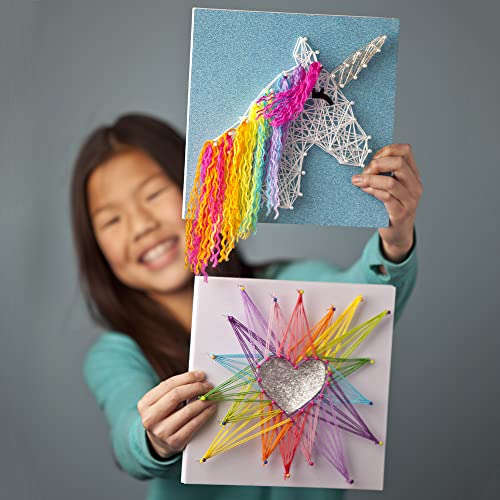 Craft-tastic ? String Art Kit ? Craft Kit Makes 2 Large String Art Canvases ? Unicorn Edition
