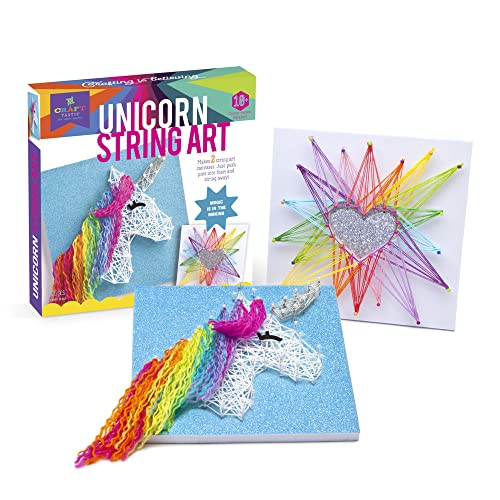 Craft-tastic ? String Art Kit ? Craft Kit Makes 2 Large String Art Canvases ? Unicorn Edition