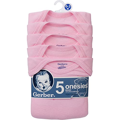 Pink Gerber Baby Onesies, 6-9 Months