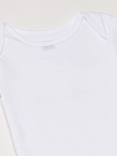 Long-lasting Gerber Baby Bodysuits, White, Size 6-9M