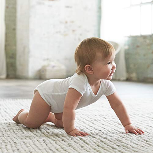 Long-lasting Gerber Baby Bodysuits, White, Size 6-9M