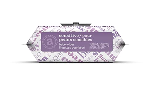 Amazon Elements Baby Wipes, Sensitive, 720 Count Flip-Top Packs