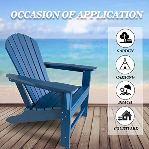 DAILYLIFE HDPE Plastic/Resin Classic Outdoor Adirondack Chair for Patio Deck Garden,Backyard & Lawn Furniture