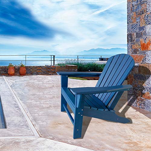 DAILYLIFE HDPE Plastic/Resin Classic Outdoor Adirondack Chair for Patio Deck Garden,Backyard & Lawn Furniture