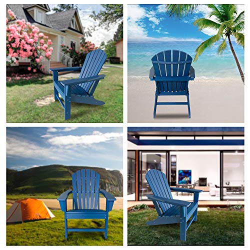 DAILYLIFE HDPE Plastic/Resin Classic Outdoor Adirondack Chair for Patio Deck Garden,Backyard & Lawn Furniture