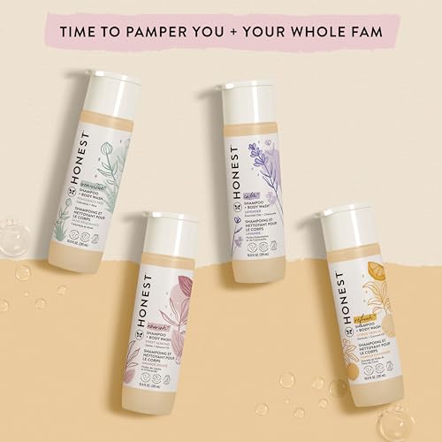 The Honest Company Ultra Dreamy Calming Lavender Shampoo + Body Wash | Tear-Free Baby Shampoo with Naturally Derived Ingredients | Sulfate- & Paraben-Free Baby Bath | 18 Fl Oz (Pack of 1)