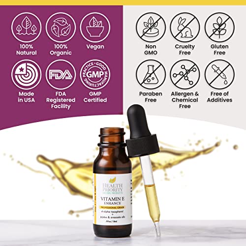 Pure Vitamin E Oil for Skin & Scars - Handmade, Vegan