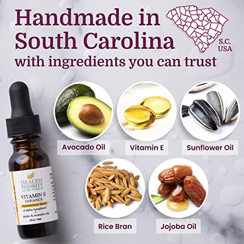 Pure Vitamin E Oil for Skin & Scars - Handmade, Vegan