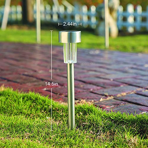 UNNYLLY Solar Pathway Lights Landscape Lights Outdoor Bright Warm White Solar Powered LED Garden Lights for Lawn, Patio, Yard,12Pack