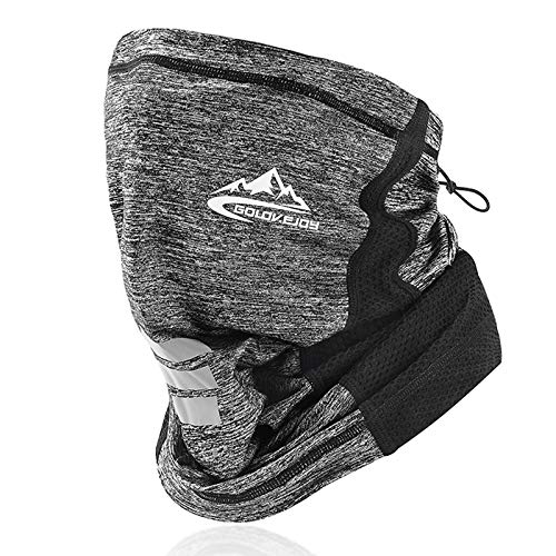 VOCALOL Summer UV Protection Face Cover,Anti Air Pollution Smoke Face Scarf Dust Cover Reusable Multifunctional Headwear Sports-Headbands Neck Gaiter for Sport,Outdoor,Fishing,Cycling (Gray)