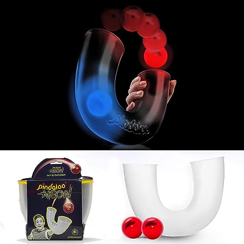pindaloo Juggling Skill Toy with 1 Ball | an Exciting New Game for Kids Teens and Adults - Indoor and Outdoor Play | Have a Whole Lot of Fun Developing Motor Skills and Learning to Juggle (Neon)