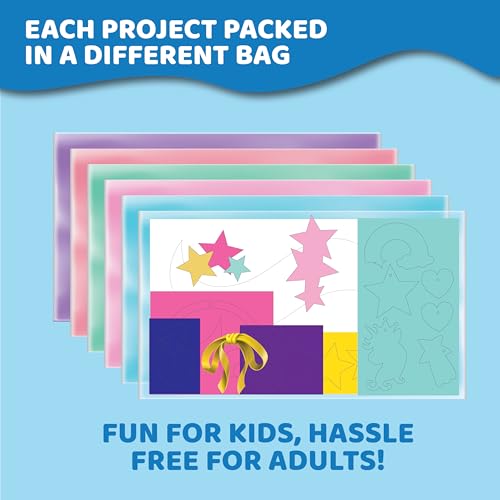 jackinthebox Mermaid Themed Craft Kit | Includes Beautiful Felt Mermaid Sewing Kit | 6 Different Crafts-in-1 | Best Gift for Girls Ages 5 6 7 8 9 10 Years (6-in-1)