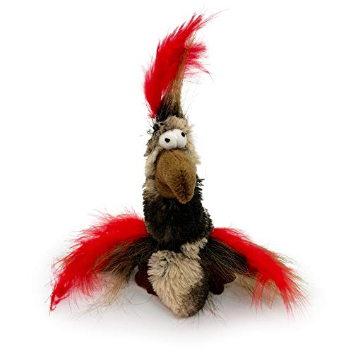 Pet Craft Supply Co. Kitty Condor Crazy Catnip Cuddler Funny Cuddling Chasing Hunting Irresistible Stimulating Soft Plush Boredom Relief Interactive Cat Toy with Realistic Feathers