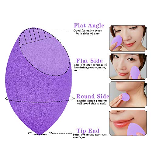 YEOTWIN Makeup Sponge Set Latext-free Beauty Sponge Makeup Blender Foundation Sponge Applicator Sponges (3cps)