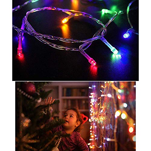 MYGOTO 98FT 200 LEDs String Lights Waterproof Fairy Lights 8 Modes with Memory 30V UL Certified Power Supply for Home, Garden, Wedding, Party, Christmas Decoration Indoor Outdoor (Multicolor)