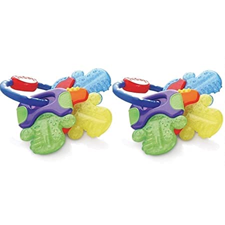 Nuby Gel Teether Keys - Blue and Pink
