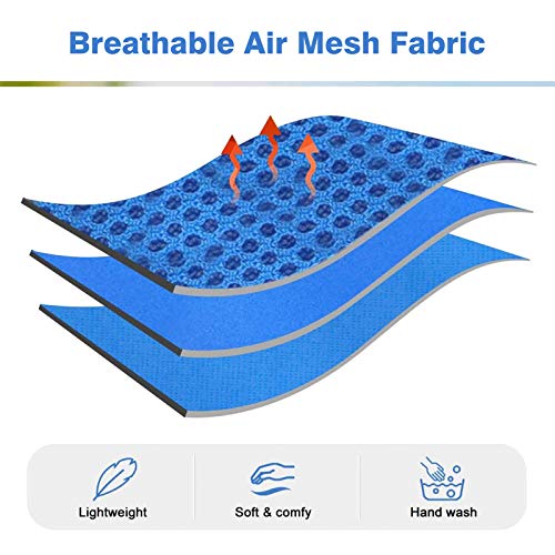 rabbitgoo Cat Harness and Leash for Walking Escape Proof, Soft Mesh Padded Pet Harness for Small Animals, Design with Metal Ring Double Buckles and Adjustable Velcro, Blue