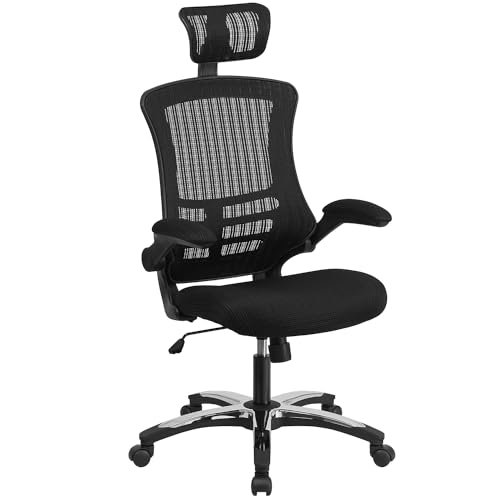 Ergonomic High-Back Swivel Office Chair, Adjustable Lumbar Support