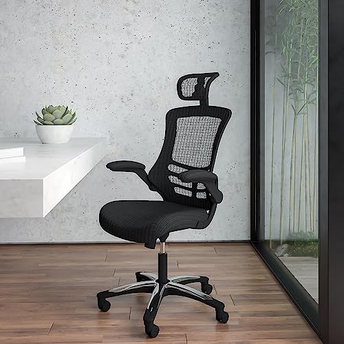 Ergonomic High-Back Swivel Office Chair, Adjustable Lumbar Support