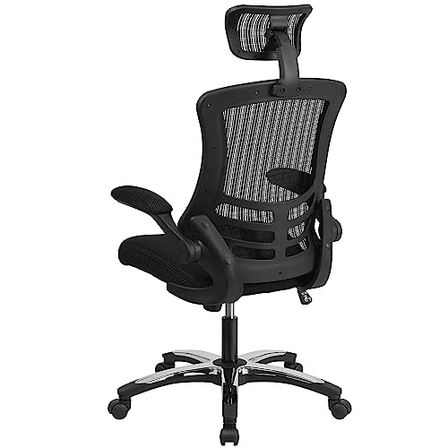 Ergonomic High-Back Swivel Office Chair, Adjustable Lumbar Support