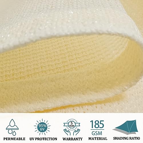 Shade&Beyond Triangle Sun Shade Sail for Patio Lawn Deck Garden Pergola