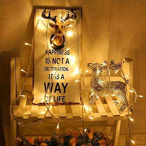 MYGOTO 98FT 200 LEDs String Lights Waterproof Fairy Lights 8 Modes with Memory 30V UL Certified Power Supply for Home, Garden, Wedding, Party, Christmas Decoration Indoor Outdoor (Warm White)