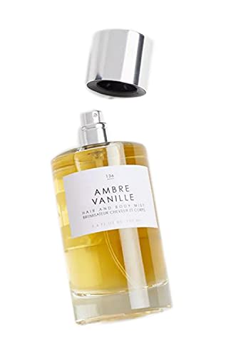 Gourmand Ambre Vanille Hair + Body Mist 3.4 Fl.Oz! Blend Of Bergamot, Amber, Sandalwood and Musk! Perfumed Hair & Body Mist For All Day Long-Lasting Freshness! Choose Your Scent! (Ambre VanillÃ©)