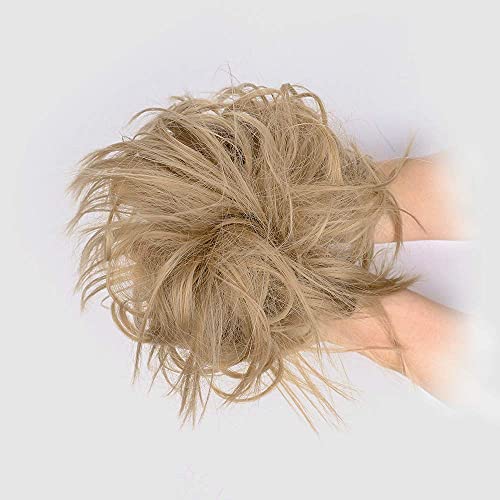 AISI BEAUTY Tousled Updo Hair Pieces Messy Bun Hair Scrunchies Extensions Hair Pieces and Ponytails Hair Extensions for Women (24#(Natural Blonde))