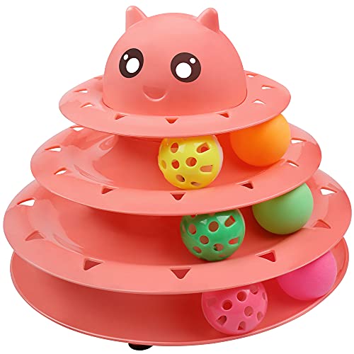 Interactive Cat Toy with 6 Colorful Balls - UPgraded