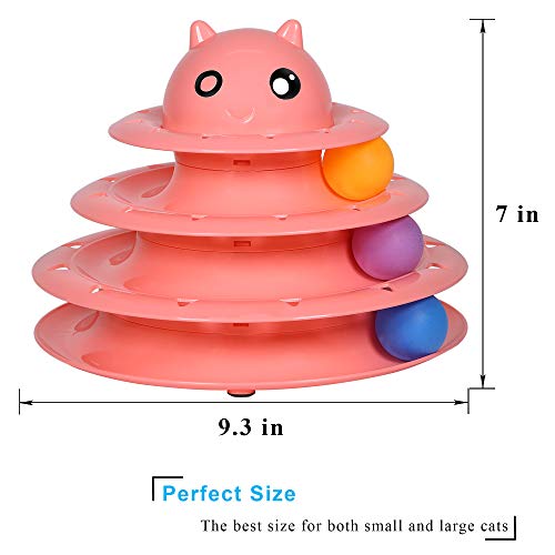 Interactive Cat Toy with 6 Colorful Balls - UPgraded